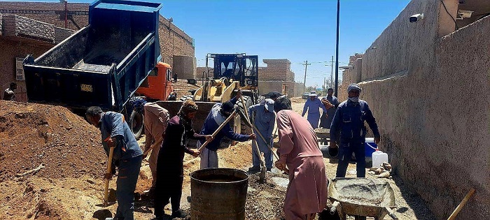 آغاز عملیات توسعه شبکه فاضلاب شهرک کهک زهک