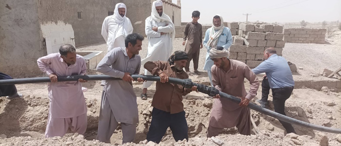 جاری شدن آب پایدار در یک روستای زهک