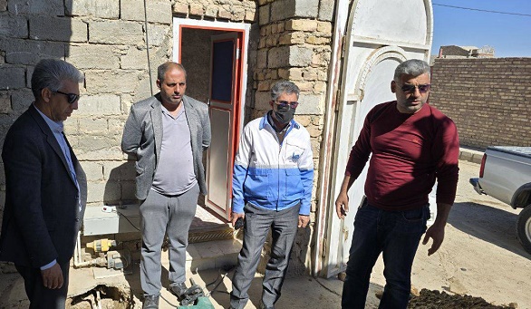 آغاز عملیات وصل انشعابات فاضلاب خانگی در شهرک کهک شهرستان زهک