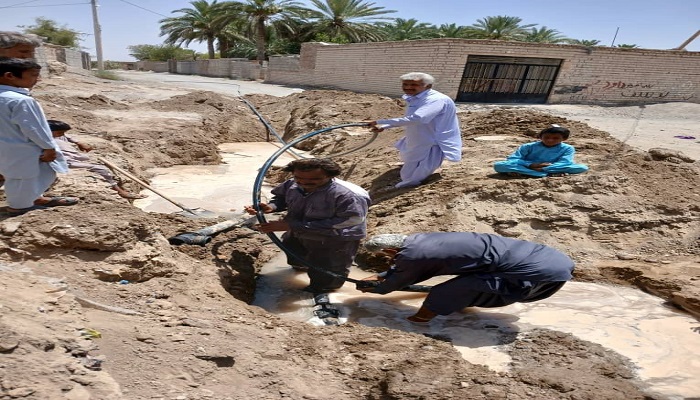 رفع مشکل افت فشار آب چهار روستای ایرانشهر